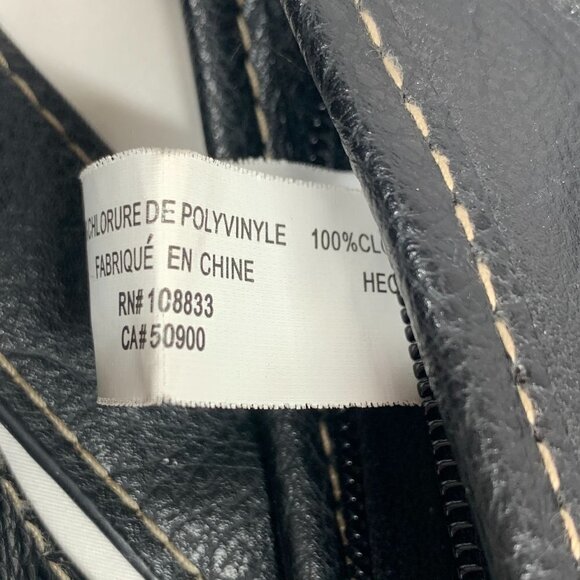 Rosetti Convertible Shoulder Crossbody Bag black Vegan Leather Silver 14" x 10" - Picture 8 of 9